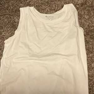 Athleta Classic White Sleeveless Top